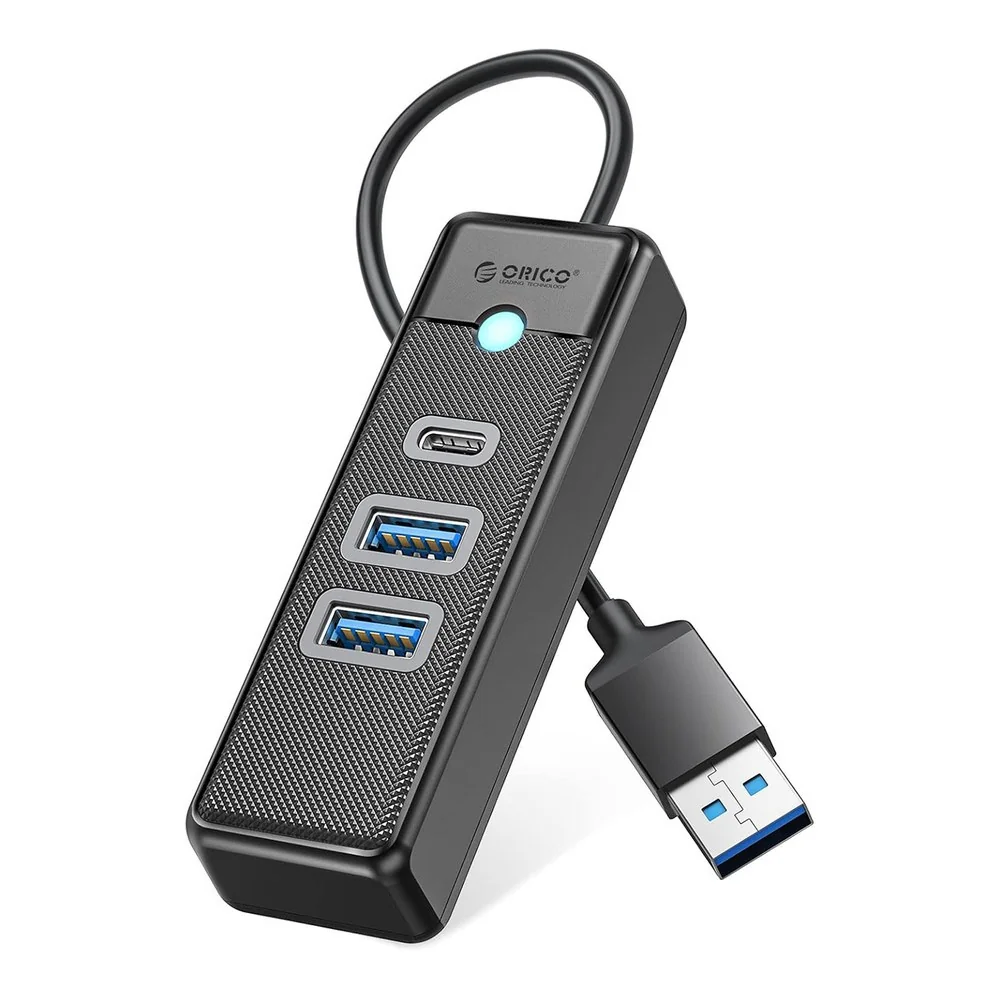Orico PWC2U-U3 HUB adaptér USB - 2x USB 3.0 / USB-C 0.5m, čierny