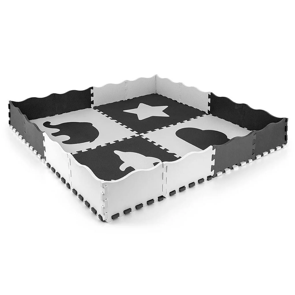 Penové puzzle podložka ohrádka Milly Mally Jolly 2x2 Grey ,