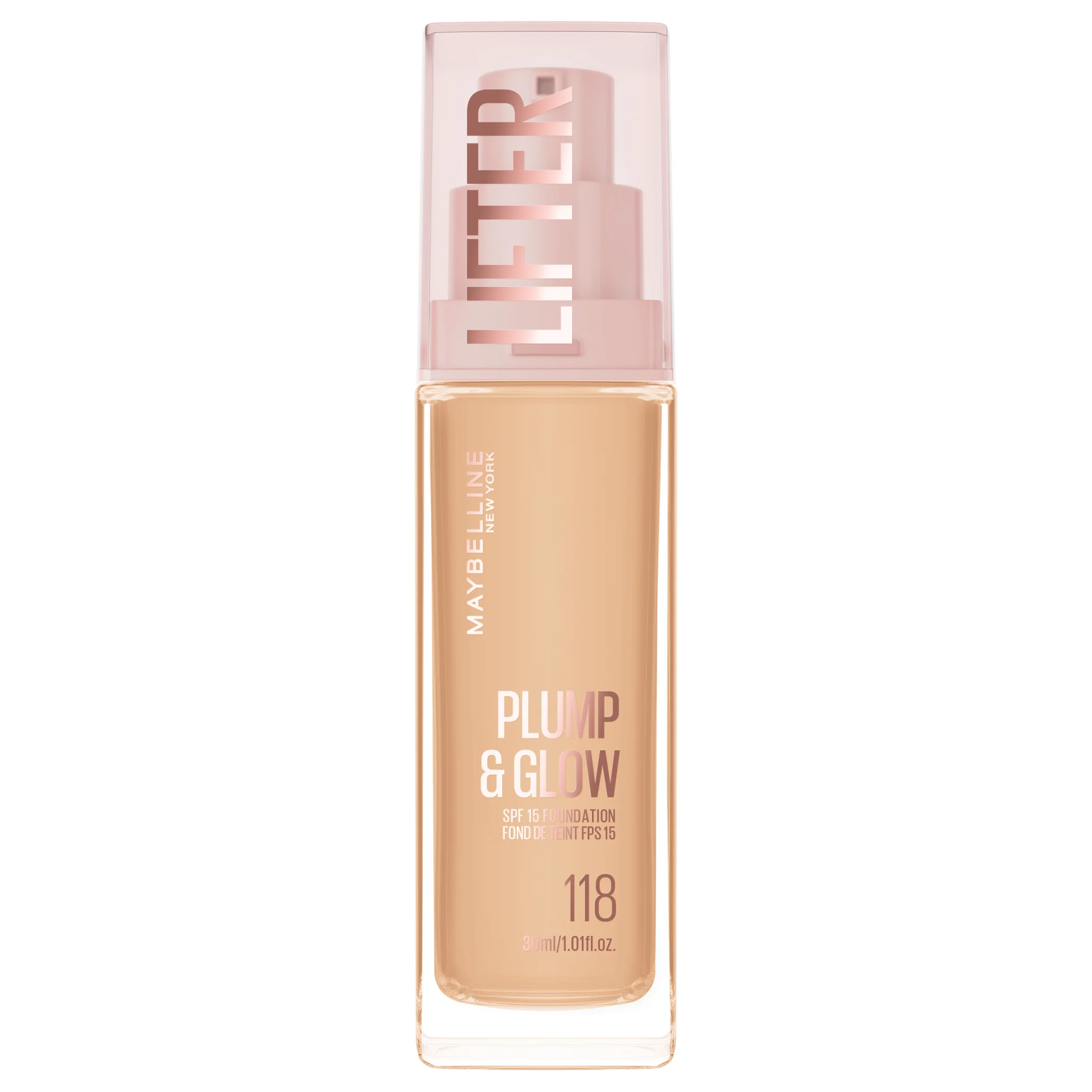Maybelline New York Lifter Foundation 118, Rozjasňujúci make-up 30 ml