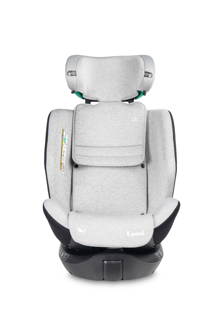 Autosedačka Lumi i-Size 40-150 cm, Isofix, 360 °, rastová, od 0m + do 12 rokov - sv. šedá