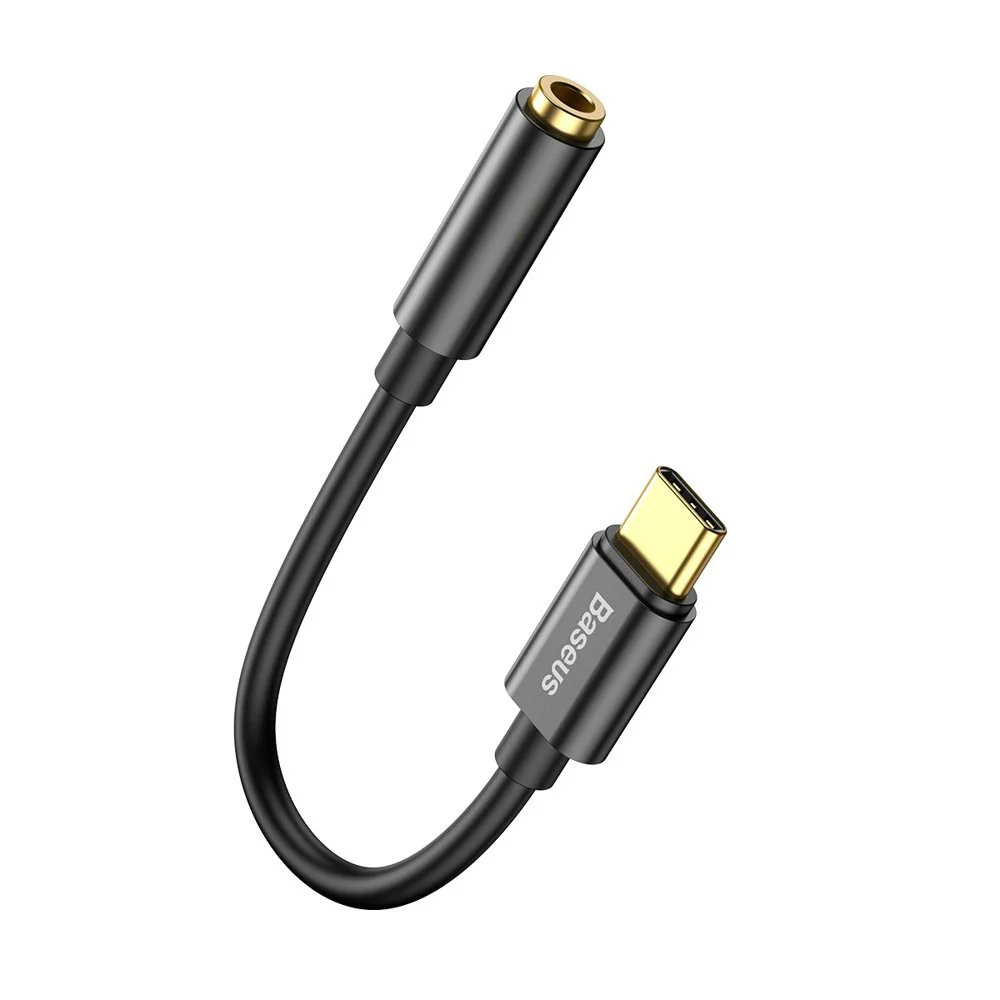 Baseus L54 adaptér z USB-C na 3.5 mm audio jack, čierny