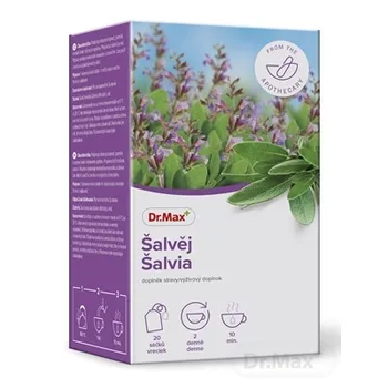 Dr.Max Šalvia 1×30 g, bylinný čaj, v nálevových vrecúškach, 20×1,5 g