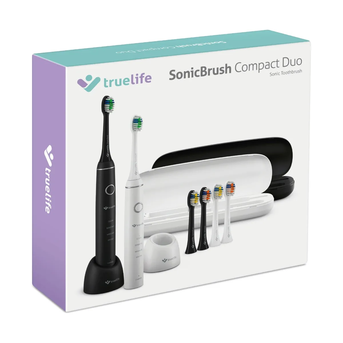 TrueLife SonicBrush Compact Duo 1×2 ks, set sonických zubných kefiek