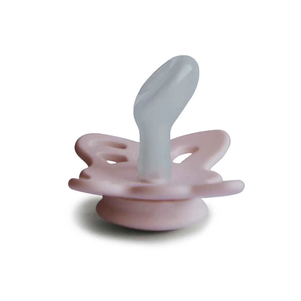 FRIGG Butterfly anatomický silikónový cumlík Blush, 0-6m 1×1 ks, silikónový cumlík