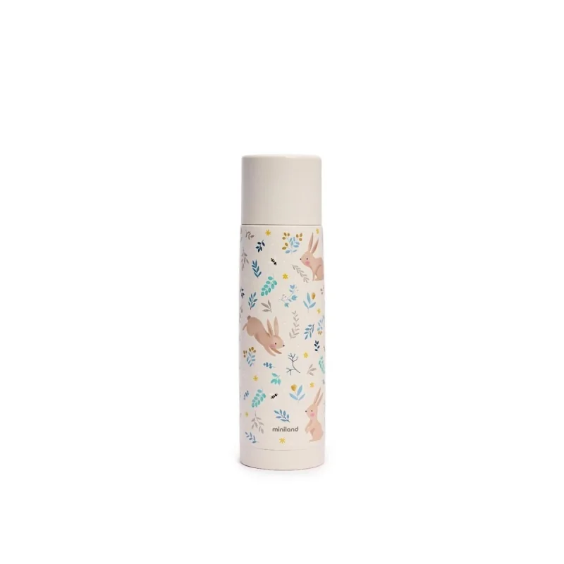 Miniland Detská nerezová termoska Dreamland 500 ml - Zajačiky