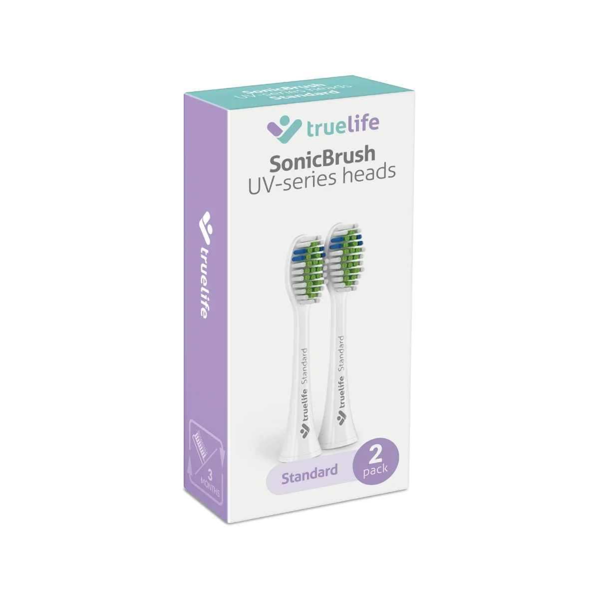 TrueLife SonicBrush UV-series heads Standard white 2 pack 1×2 ks, náhradné hlavice