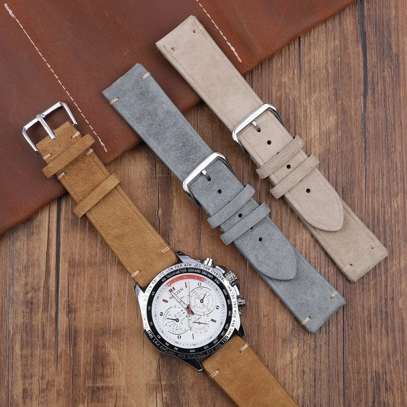 BStrap Suede Leather remienok na Samsung Galaxy Watch 42mm brown