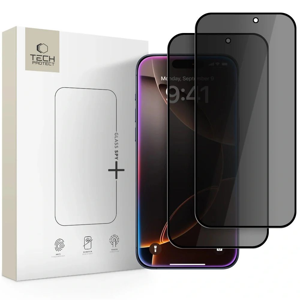 Tech-Protect Glass Spy 2x ochranné sklo na iPhone 16 Pro / 17 / 17 Pro