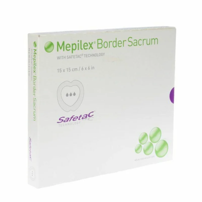 MOLNLYCKE Mepilex Border Sacrum 15x15 cm obväz, 5 ks