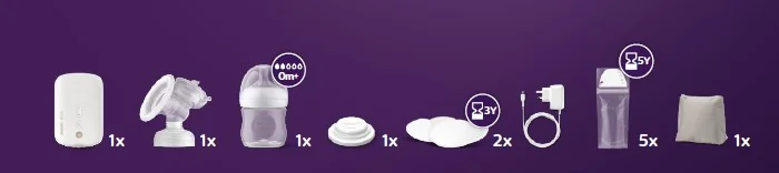 Philips AVENT Odsávačka materského mlieka elektrická nabíjacia SCF396/31+Darček 1 set