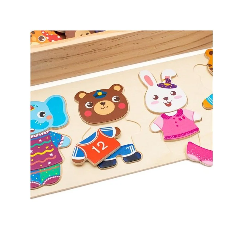 Vkladačka puzzle v krabičke zvieratká Montessori Baby Mix