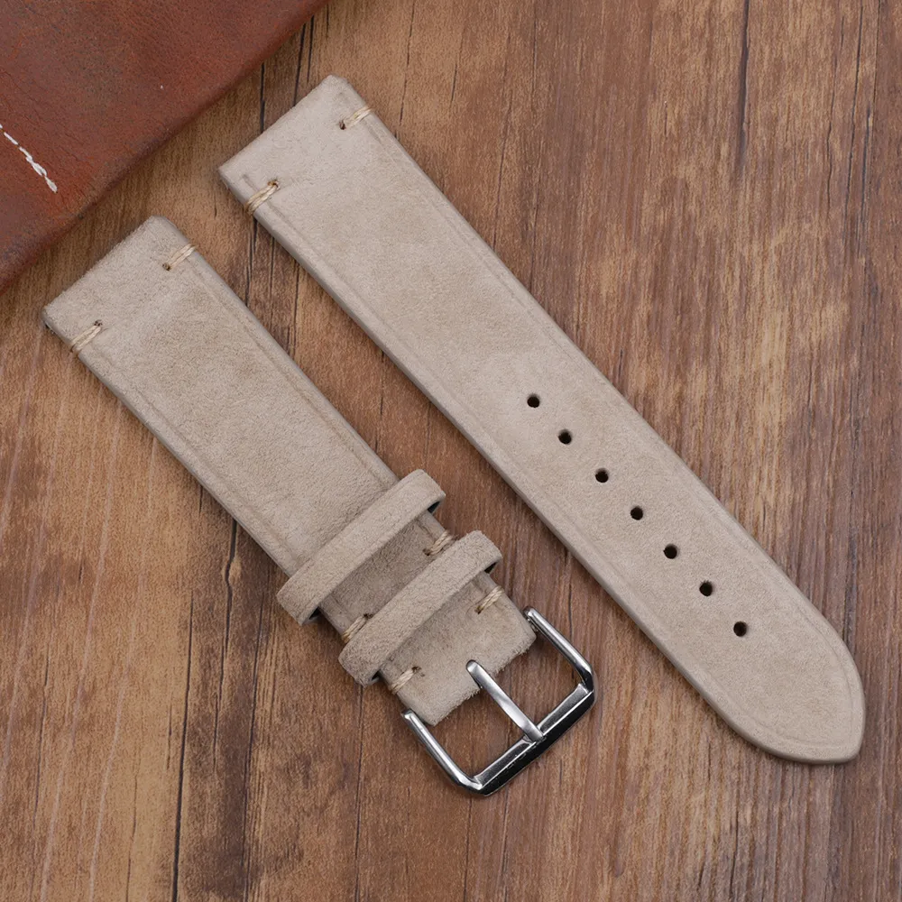 BStrap Suede Leather remienok na Huawei Watch GT3 46mm beige