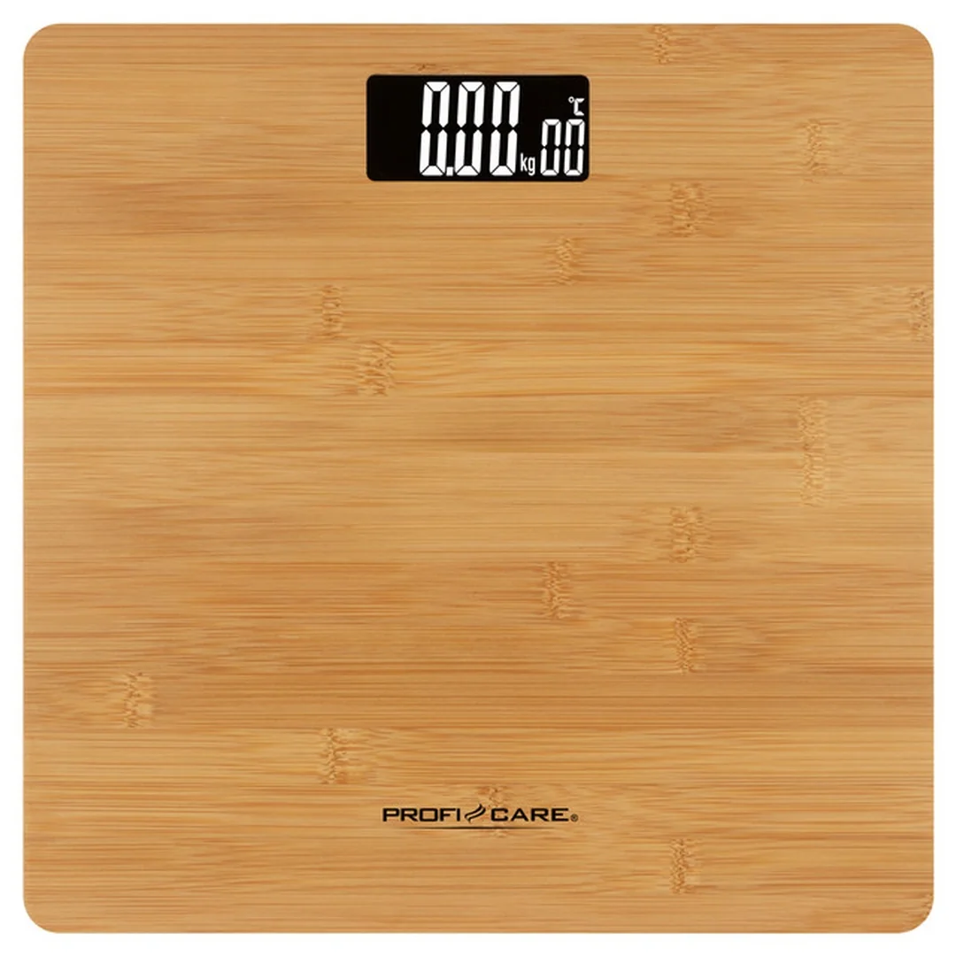 ProfiCare PW 3103 digitálna bambusová osobná váha 180 kg s teplomerom