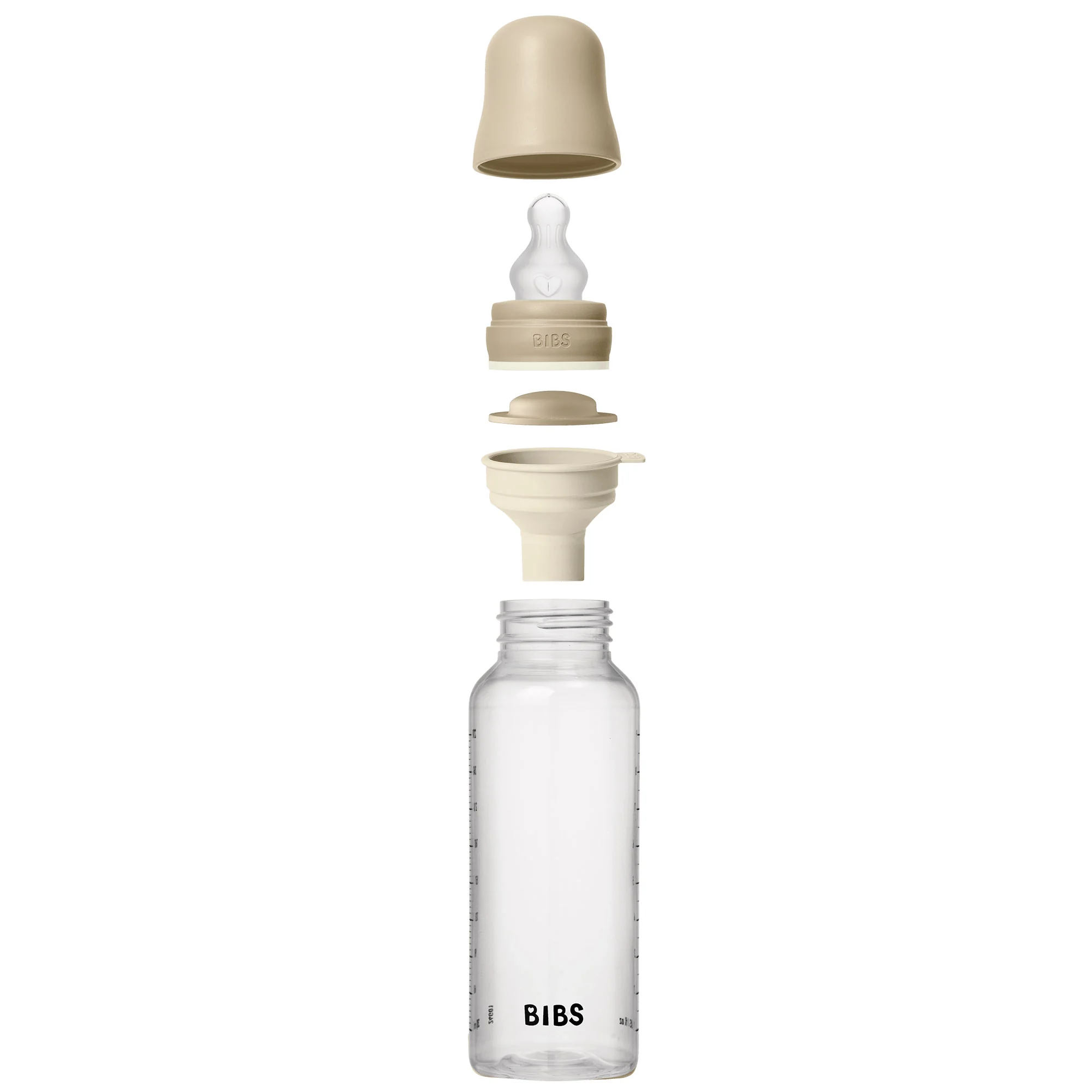 BIBS nočná antikoliková fľaša so silikónovým cumlíkom 270ml Vanilla