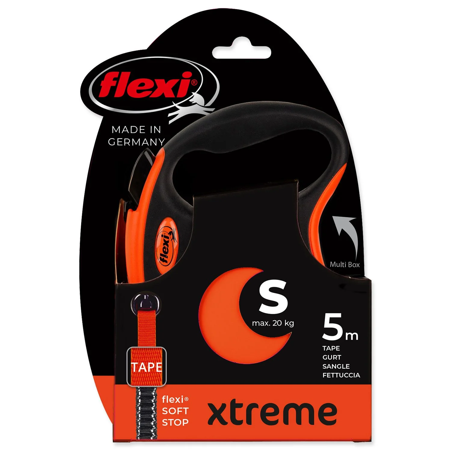 Vodítko FLEXI Xtreme páska S oranžové 5m
