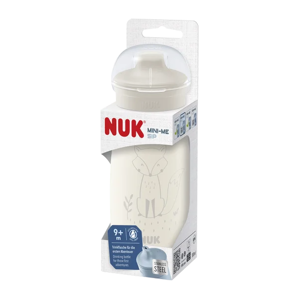 NUK flaša Mini-Me Sip nerez 300 ml (9+ m.) 1×1 ks, nerezová fľaša