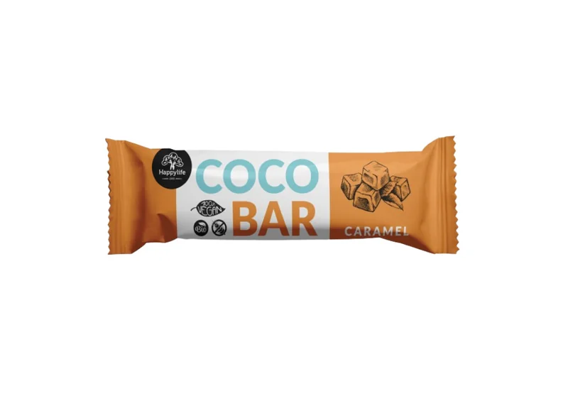 HAPPYLIFE COCO BAR - Kokosová tyčinka s karamelom 40 g