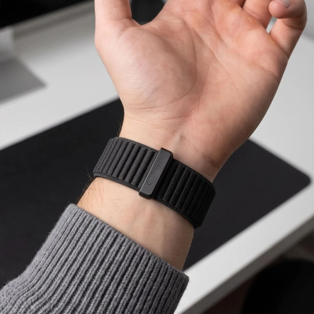 Tech-Protect Nylon Loop remienok na Apple Watch 44/45/46/49mm, black