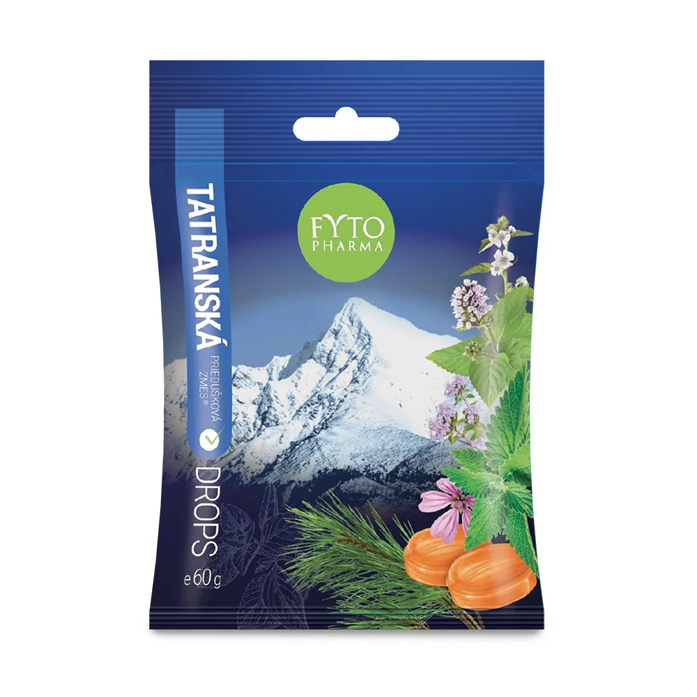 FYTO Tatranská priedušková zmes cukríky 1×60 g, priedušková zmes
