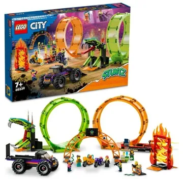 LEGO® City 60339 Dvojitý kaskadérsky okruh 1×1 ks, lego stavebnica