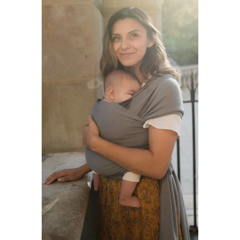 Boba Wrap šatka na nosenie detí tmavošedá
