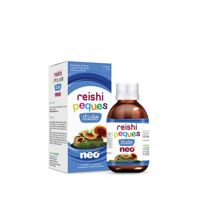 Neovital Health Reishi Peques Učenie  - Prírodný sirup pre deti s reishi, korálovcom ježatýma vitamínom B5, 150 ml