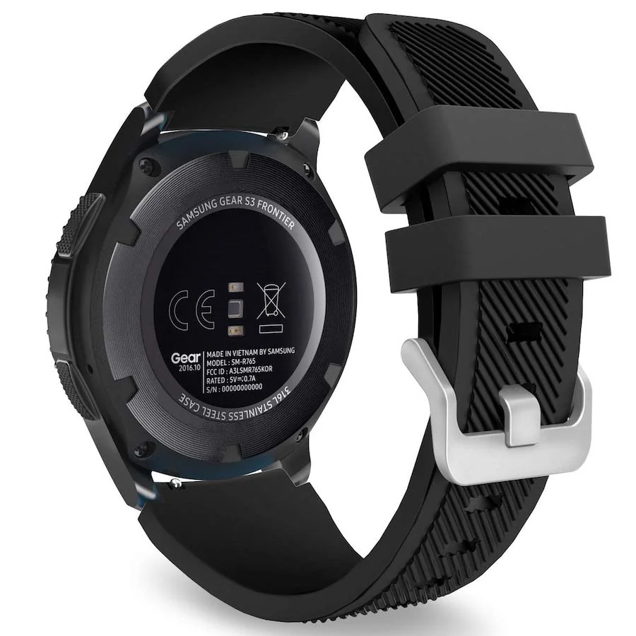 BStrap Silicone Sport remienok na Samsung Gear S3 black