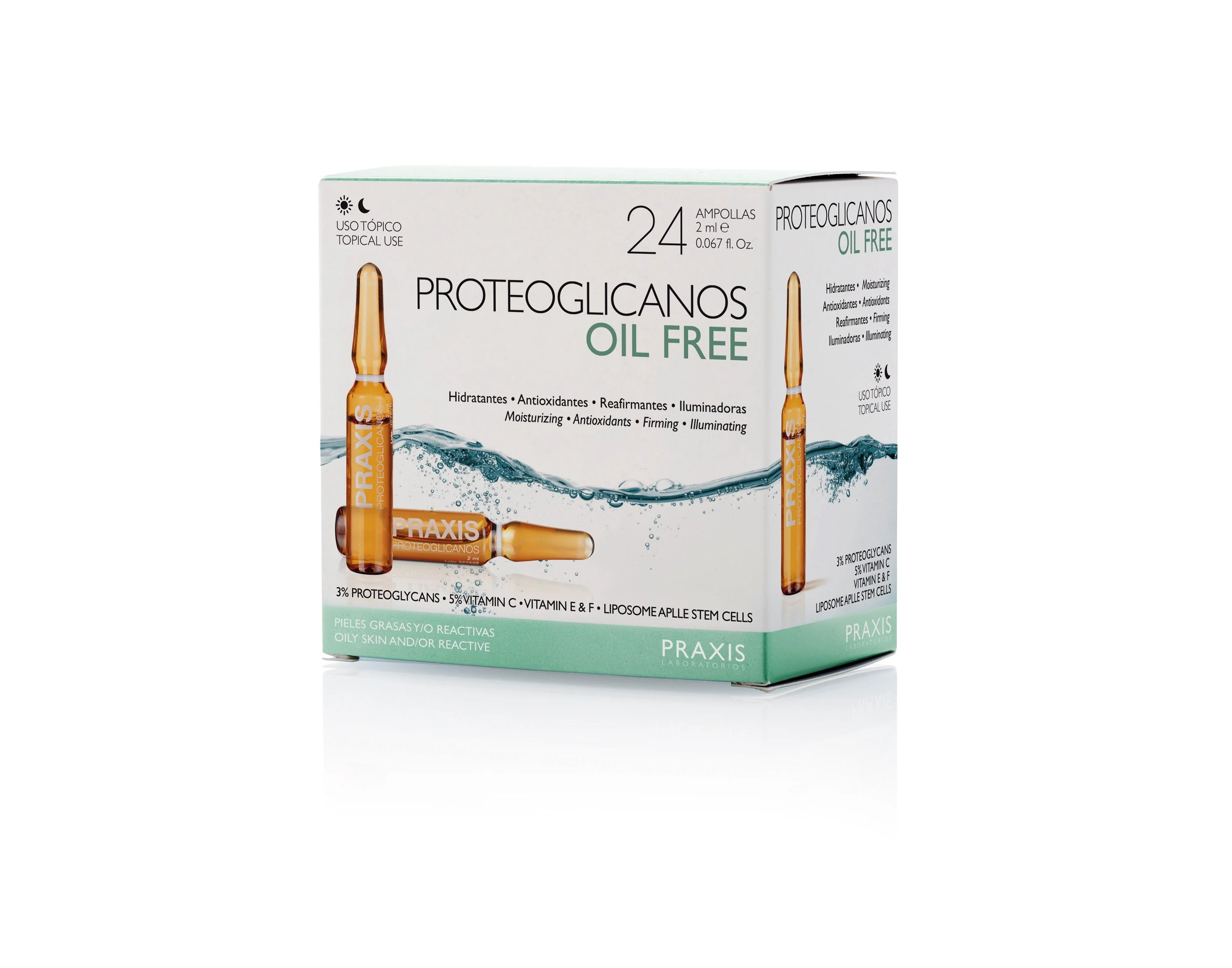 Proteoglicanos Oil Free 24x2ml 24×2 ml,  sérum pre dokonalý vzhľad