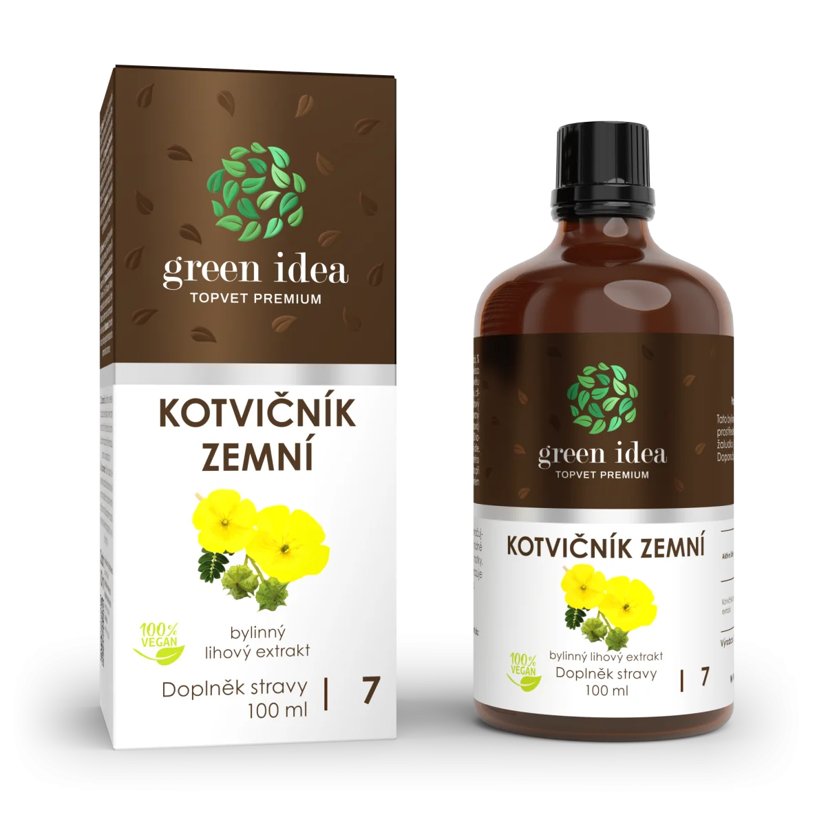 Kotvičník zemný - tinktúra - kvapky 100 ml - Green idea