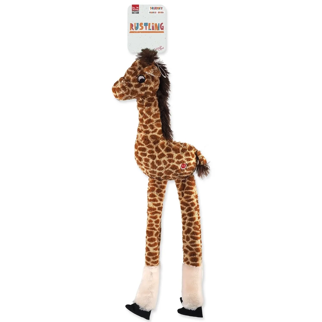Hračka Dog Fantasy Jumbo žirafa pískacia a šuštiaci 87cm