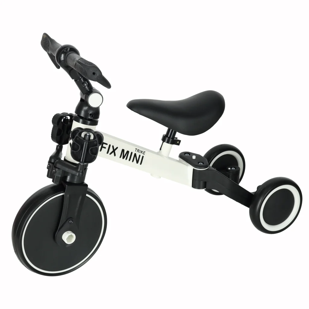 Detský bicykel 3v1 Trike Fix Mini s pedálmi – biela