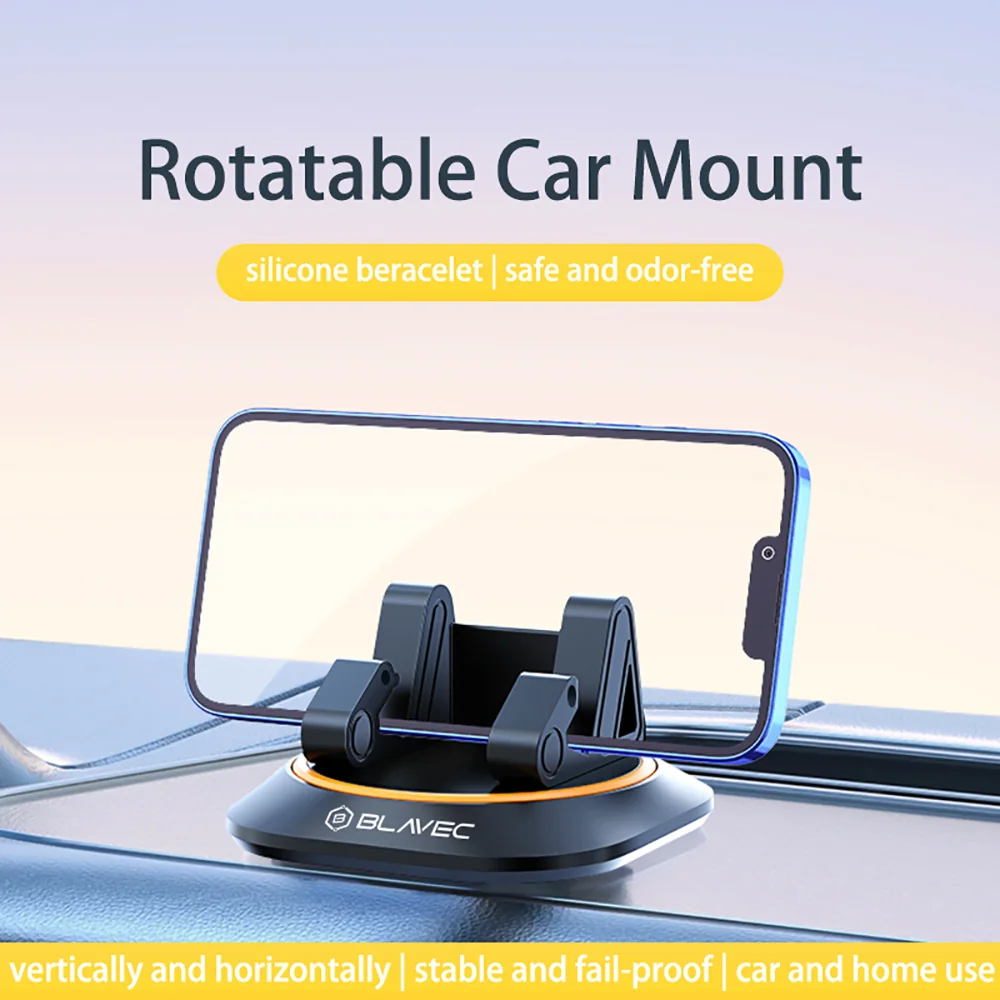 Blavec Car Holder Dash držiak na mobil do auta, čierny/žltý