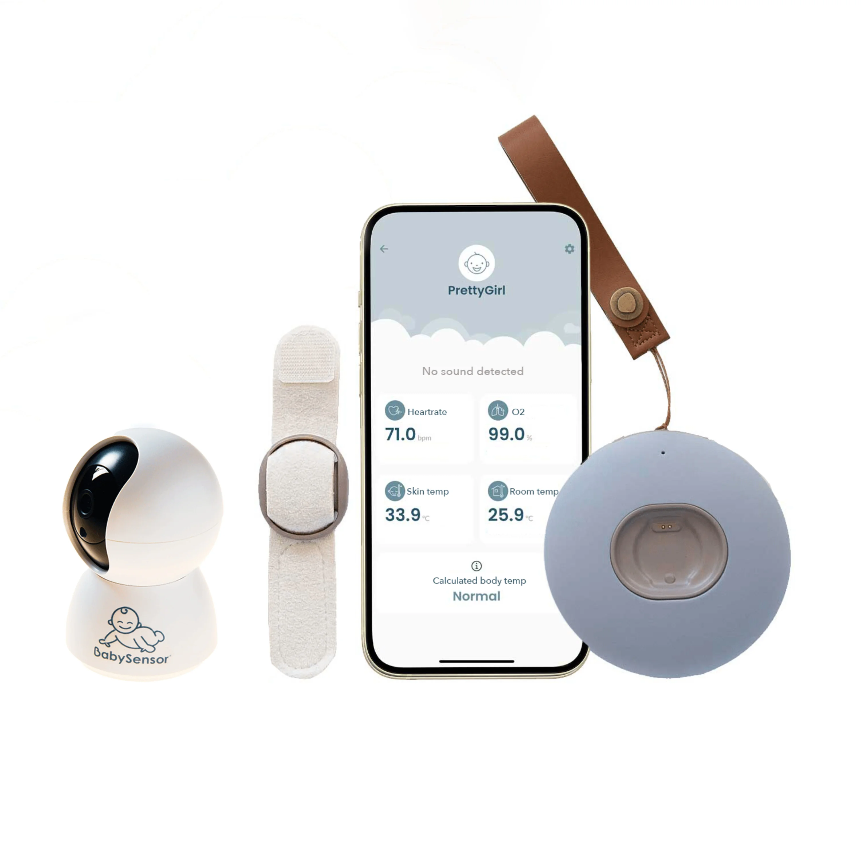 BabySensor Relax inteligentný detský senzor 0–5 rokov set s HD kamerou