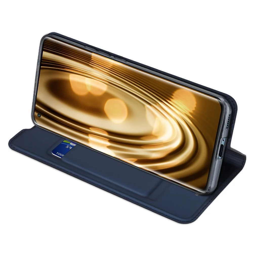 DUX DUCIS Skin Pro knižkové kožené puzdro na Xiaomi Mi 11 modré