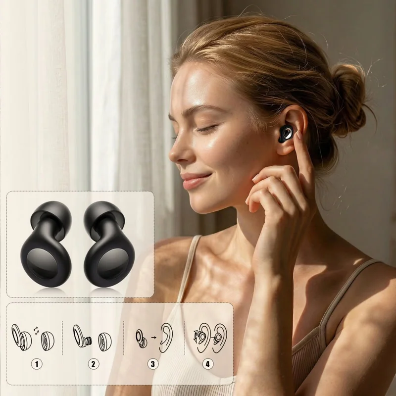 Tech-Protect QuietFit štuple do uší s redukciou hluku, čierne