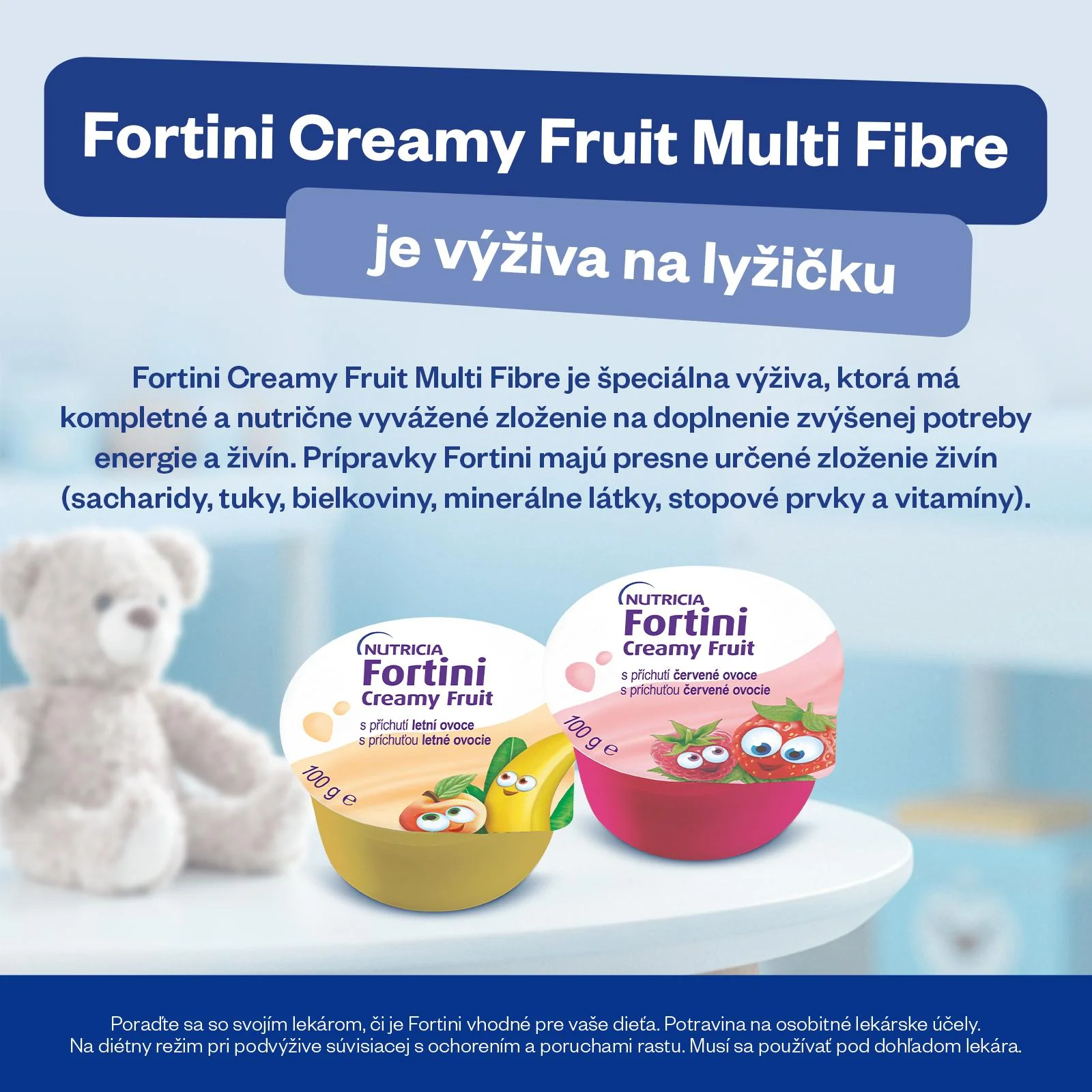 Fortini Creamy Fruit Multi Fibre červené ovocie 400 g