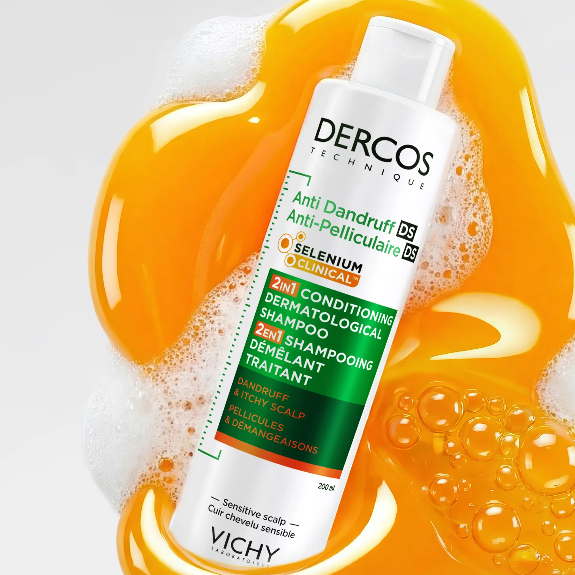 Vichy DERCOS 2v1 šampón proti lupinám 200 ml