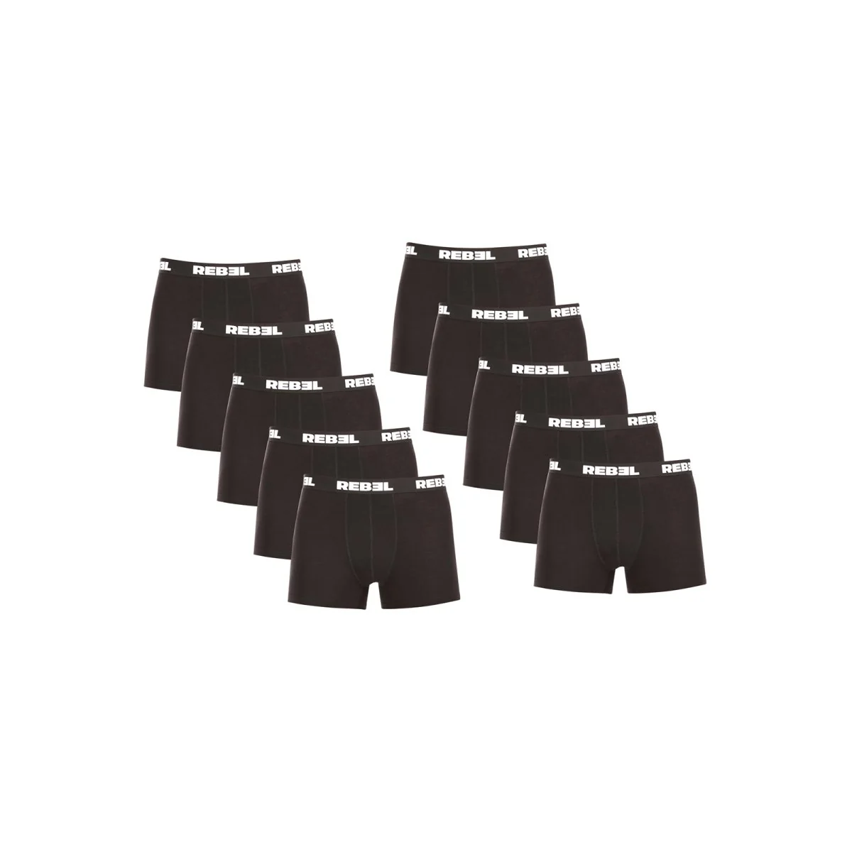 10PACK pánske boxerky Rebel čierne (10NBR001) XXL