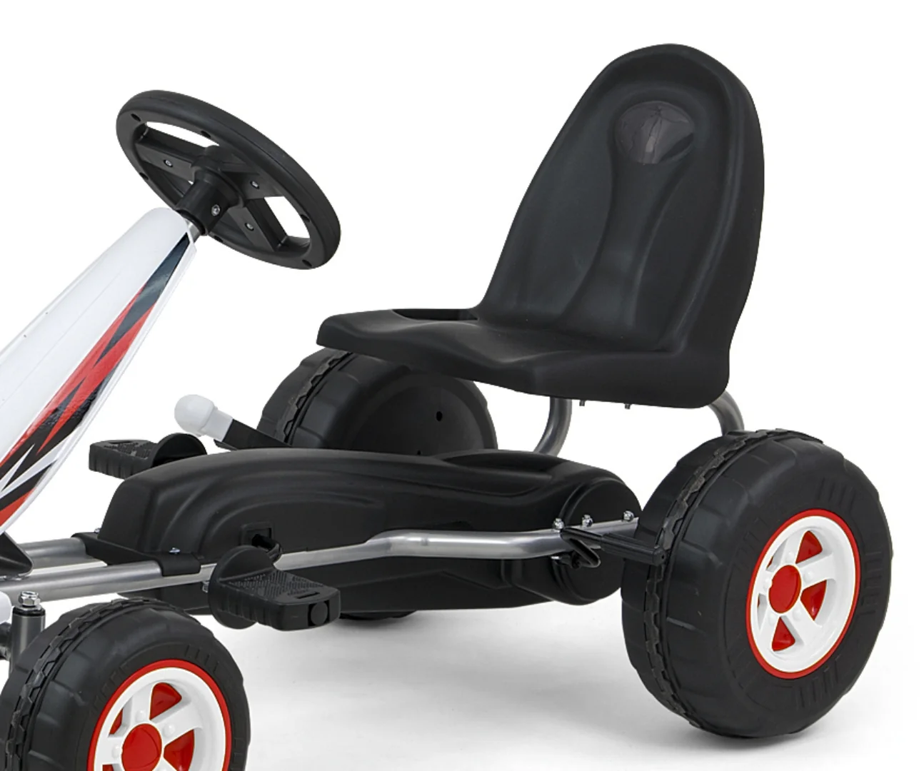Detská šliapacia motokára Go-kart Milly Mally Viper biela ,