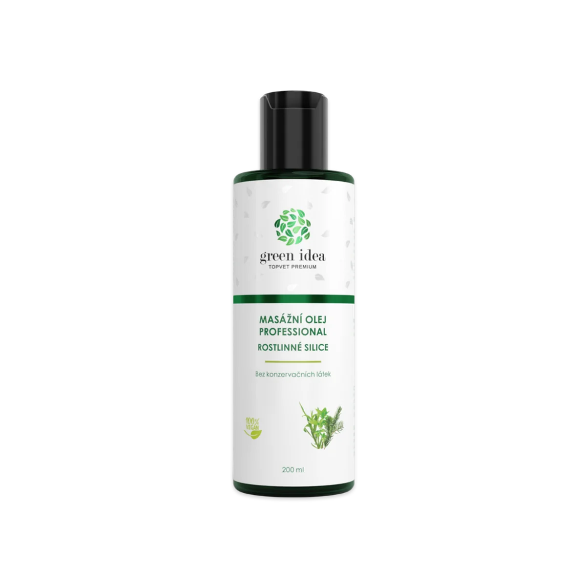 Rastlinné silice masážny olej – 200 ml – Green idea