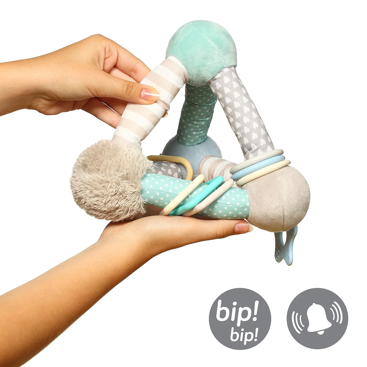 Edukačná hračka Baby Ono pyramída Tiny Yoga blue , 20C44150