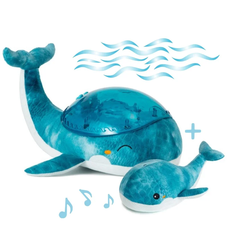 CLOUD B Tranquil Whale nočné svetielko projektor vĺn, modrá