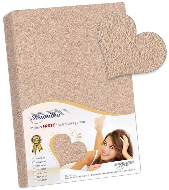 Froté prestieradlo 100x200 016 béžová K9 1×1 ks, posteľná plachta