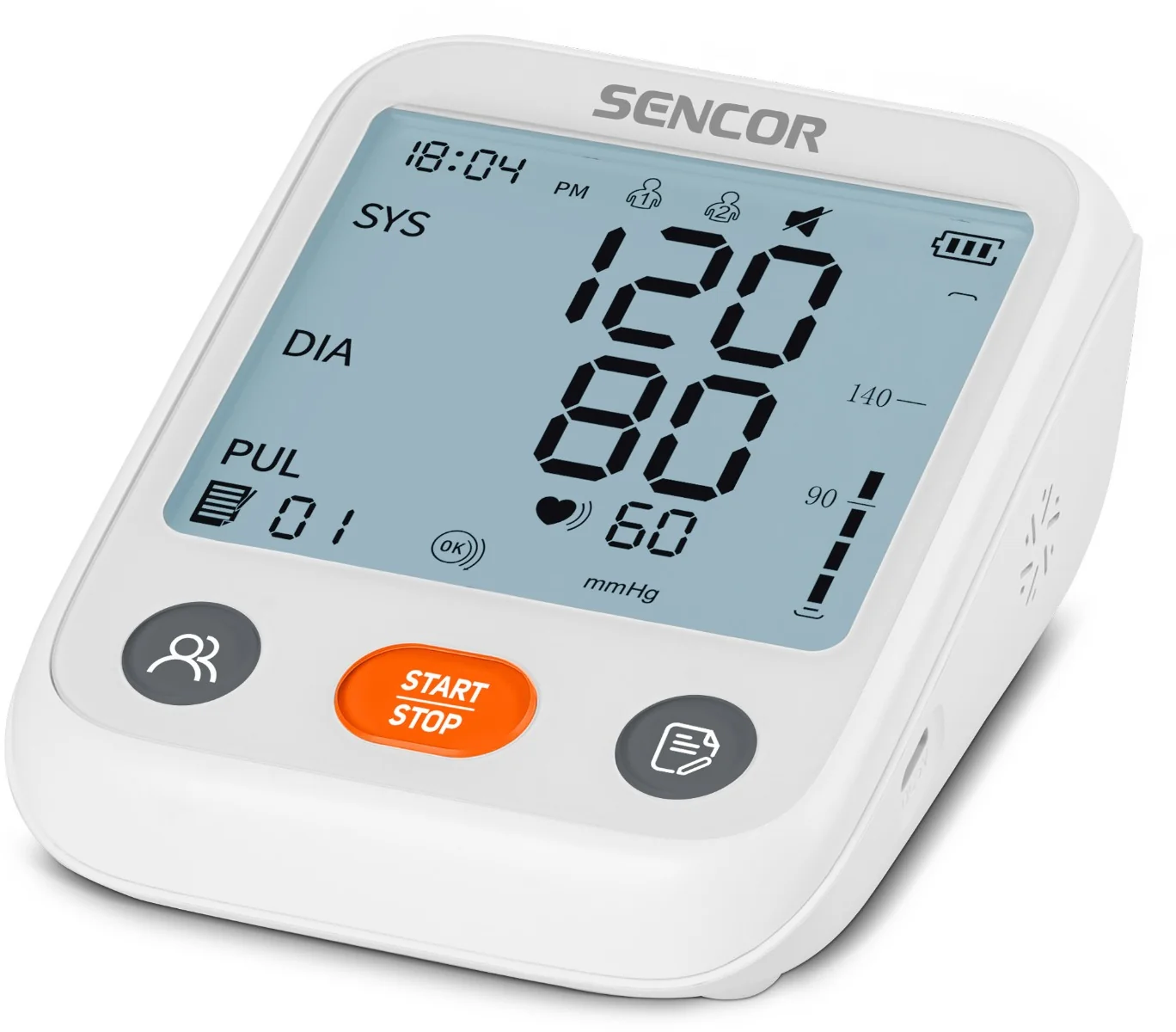 SENCOR SBP 1150WH digitálny tlakomer PP "Poškodený obal" 1×1 ks, tlakomer, produkt s poškodeným obalom