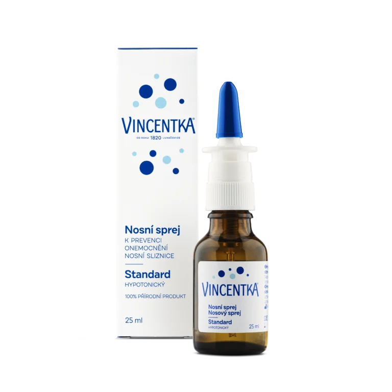 VINCENTKA Nosový sprej standard hypotonický 1×25 ml, mechanický sprej