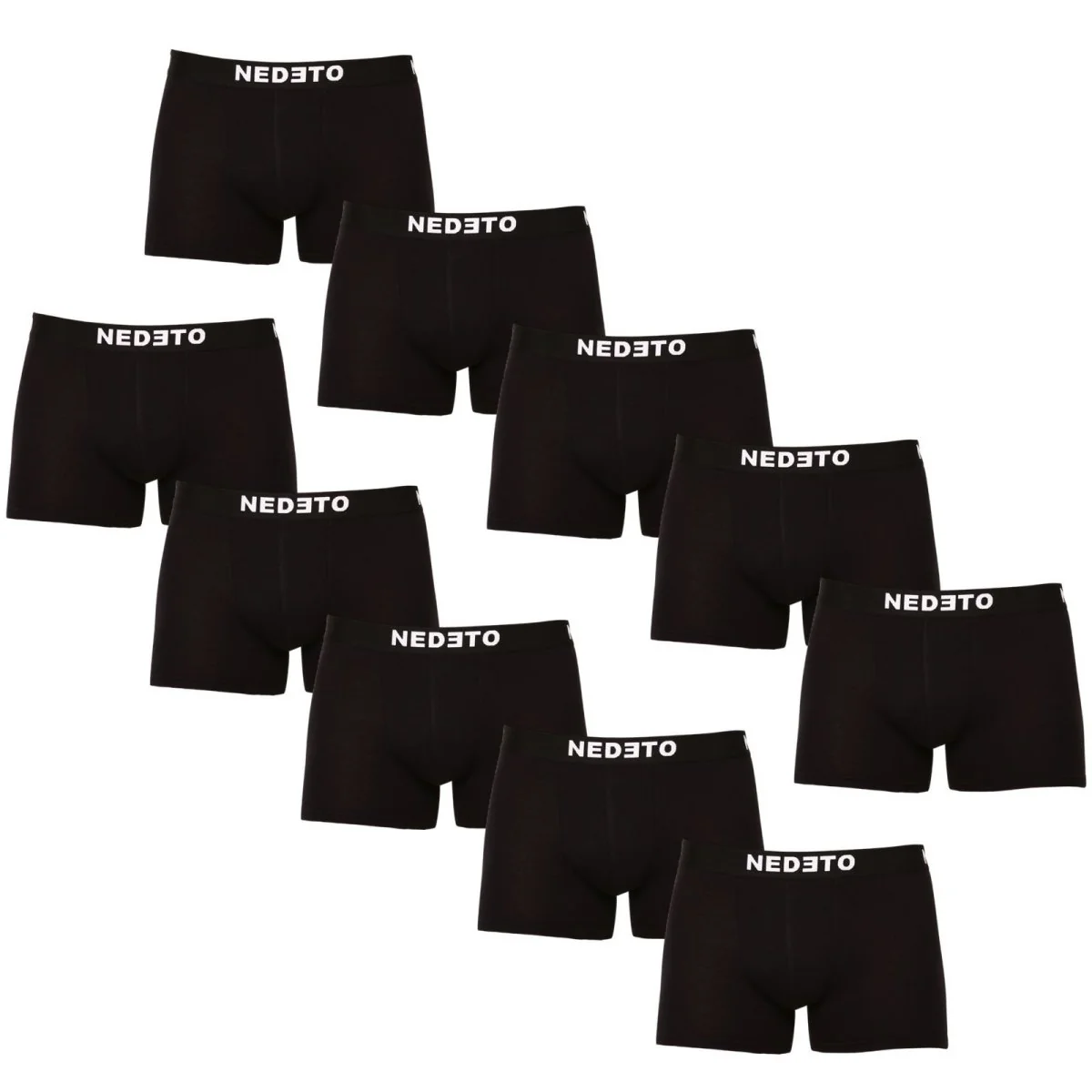 10PACK pánske boxerky čierne (10NB001b) 4XL