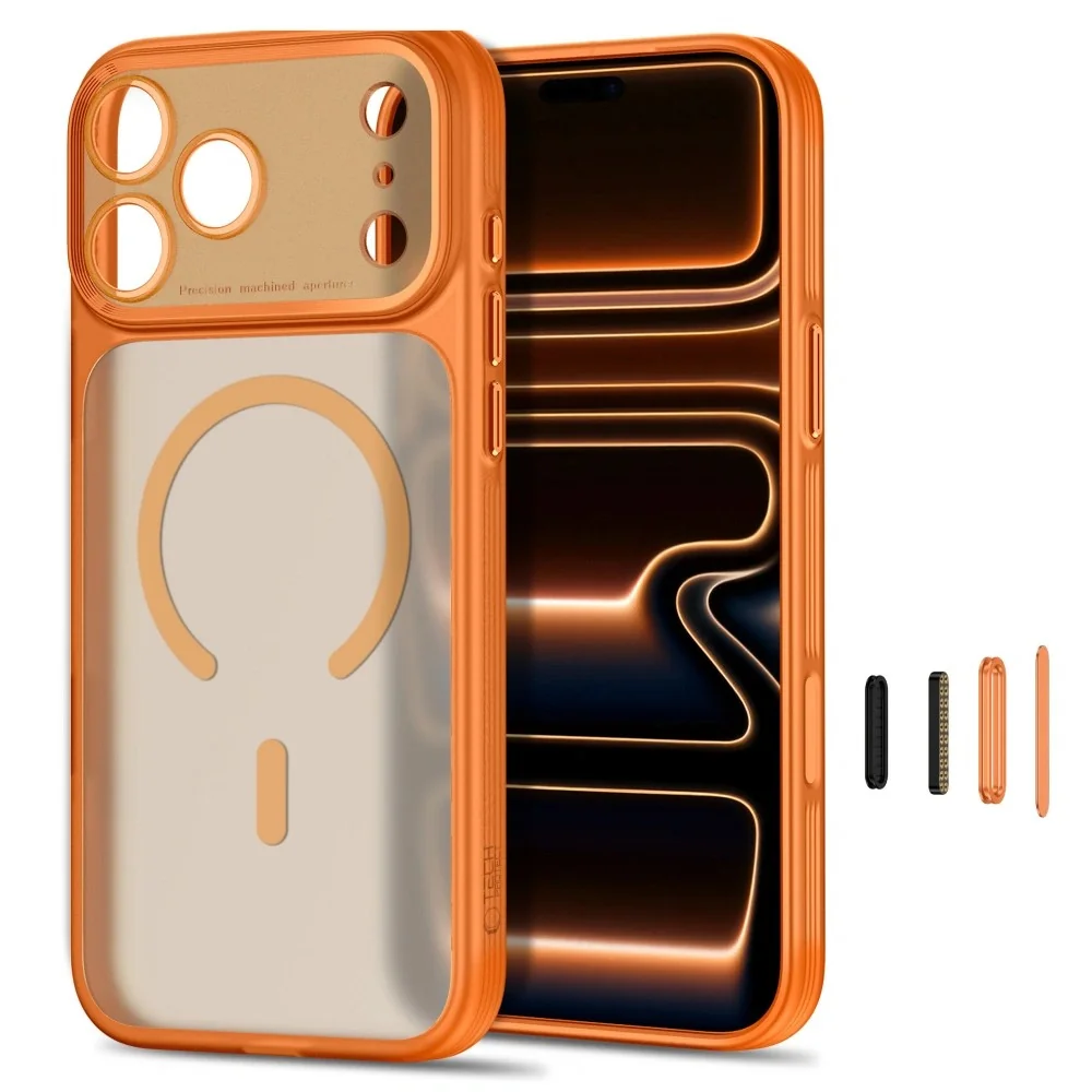 Tech-Protect MagPrime MagSafe CC kryt na iPhone 17 Pro Max / 18 Pro Max, oranžový