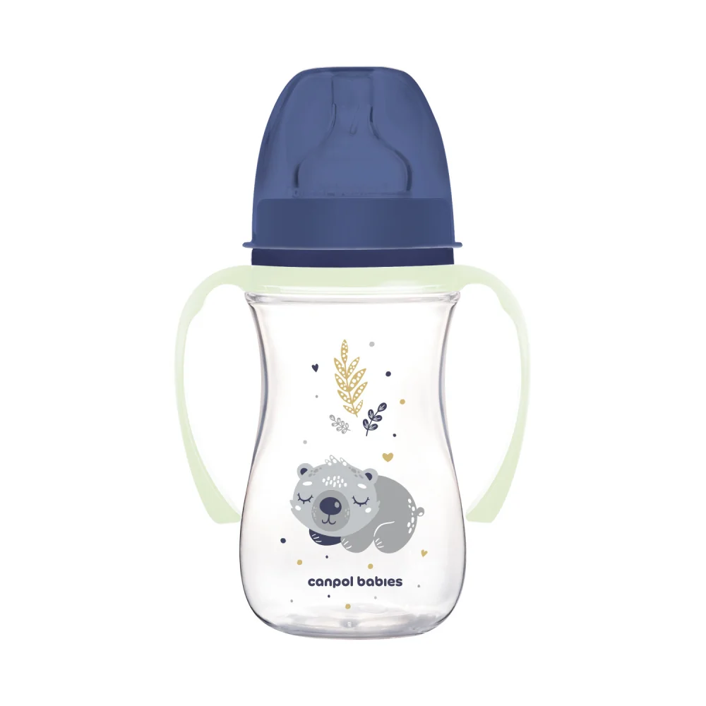 Canpol babies Antikoliková fľaša EasyStart SLEEPY KOALA 240ml modrá 1×1 ks, fľaša