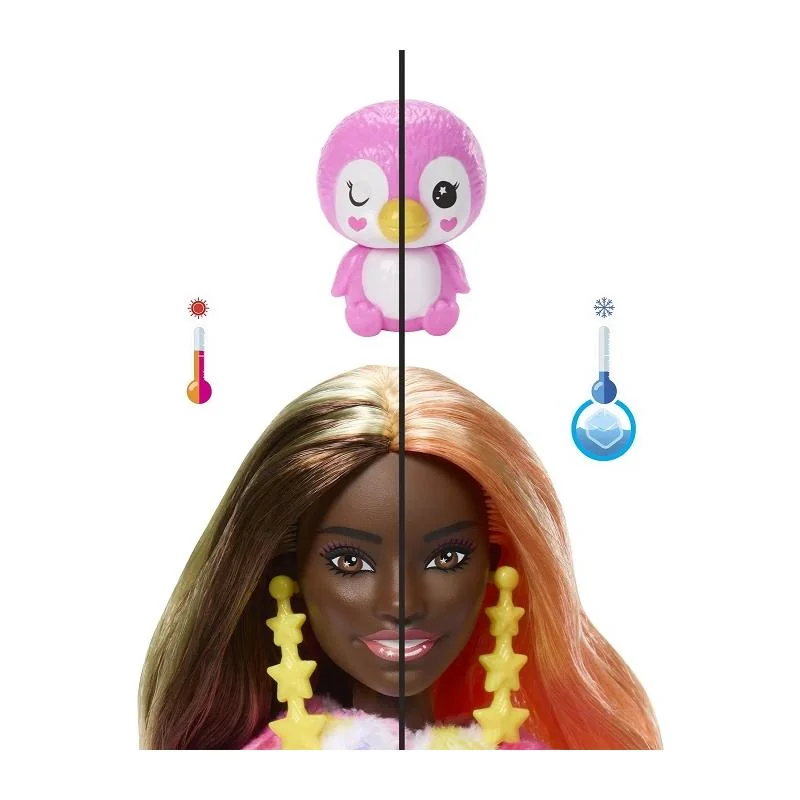 Barbie Cutie Reveal Barbie Farebné sny tučniak s doplnkami a 10 prekvapení