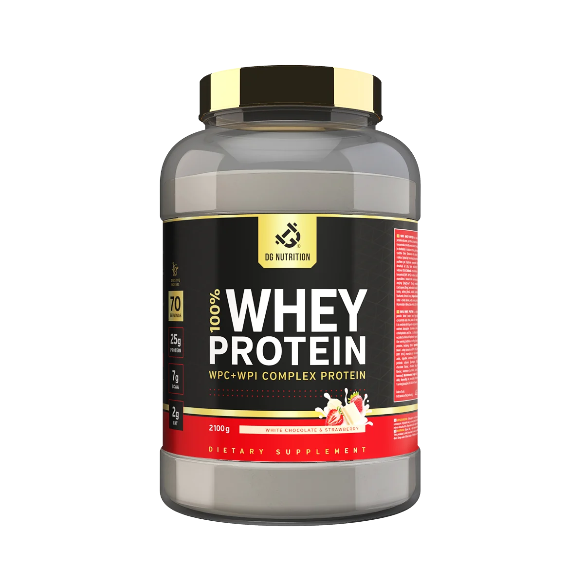 100% Whey Performance Complex Jahoda & Biela čokoláda 2100 g